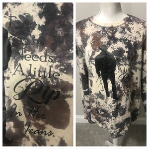 “Every Girl needs a little Rip in her jeans” camo sweatshirt